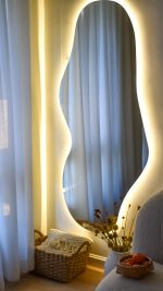 آینه چراغ دار آلما، آینه چراغدار، آینه بک لایت ،آینه قدی