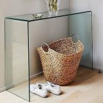 میز کنسول شیشه ای خم