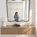 آینه دکوراتیو چوبی صدف